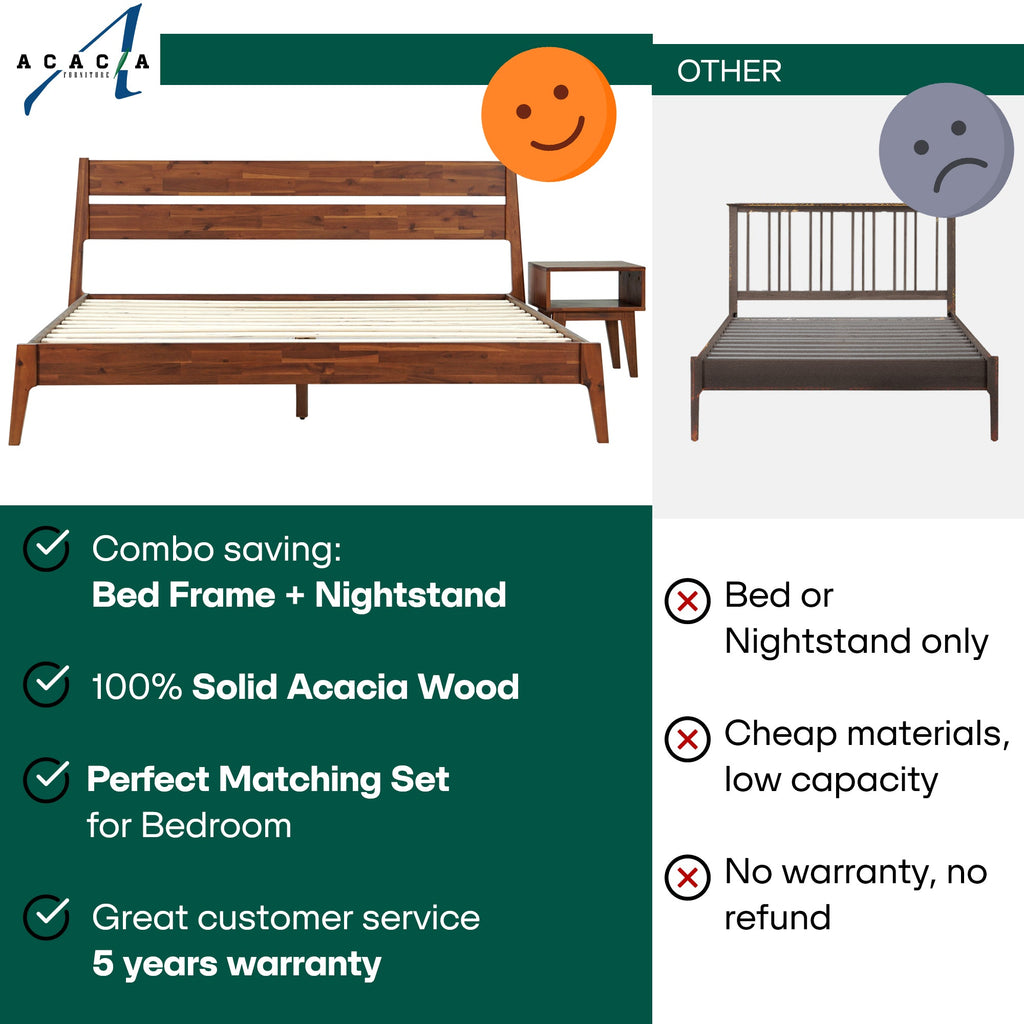 Callisto Solid Wood Bed Frame