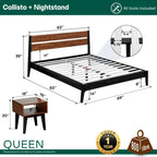 Callisto Solid Wood Bed Frame