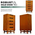 Elara Solid Wood Dresser with 5 Drawers
