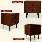 Savana Two Drawers Solid Wood Nightstand