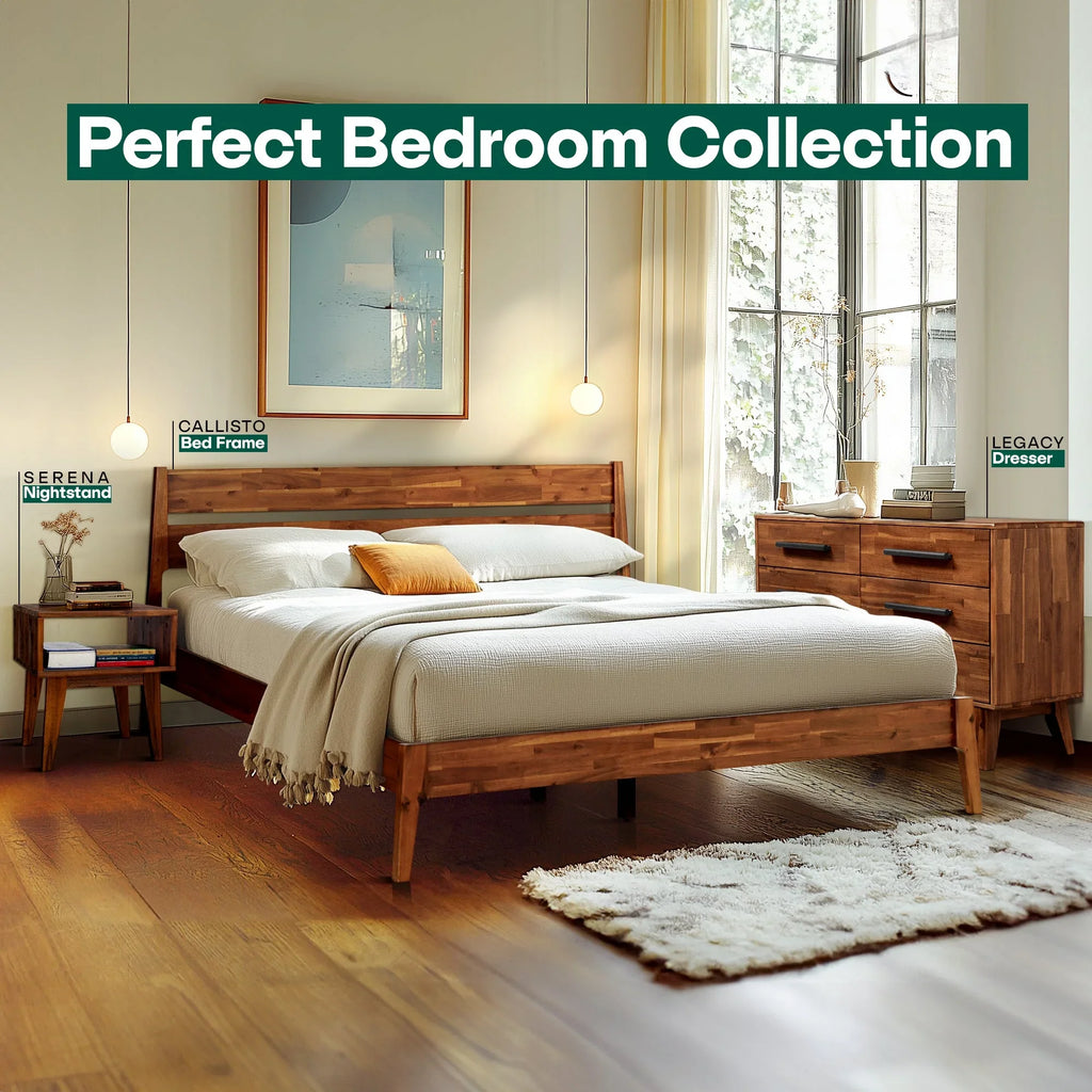 Callisto Solid Wood Bed Frame