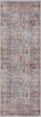 Burnt Orange Holi-2300 Washable Area Rug Hauteloom