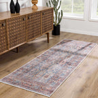 Burnt Orange Holi-2300 Washable Area Rug Hauteloom