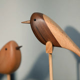 Artful Wooden Bird Ornaments for Home Decor
