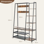 Goflame Hall Tree with Bench & Shoe Storage - House Of Avana [[SKU:HOA-BEN-003]]