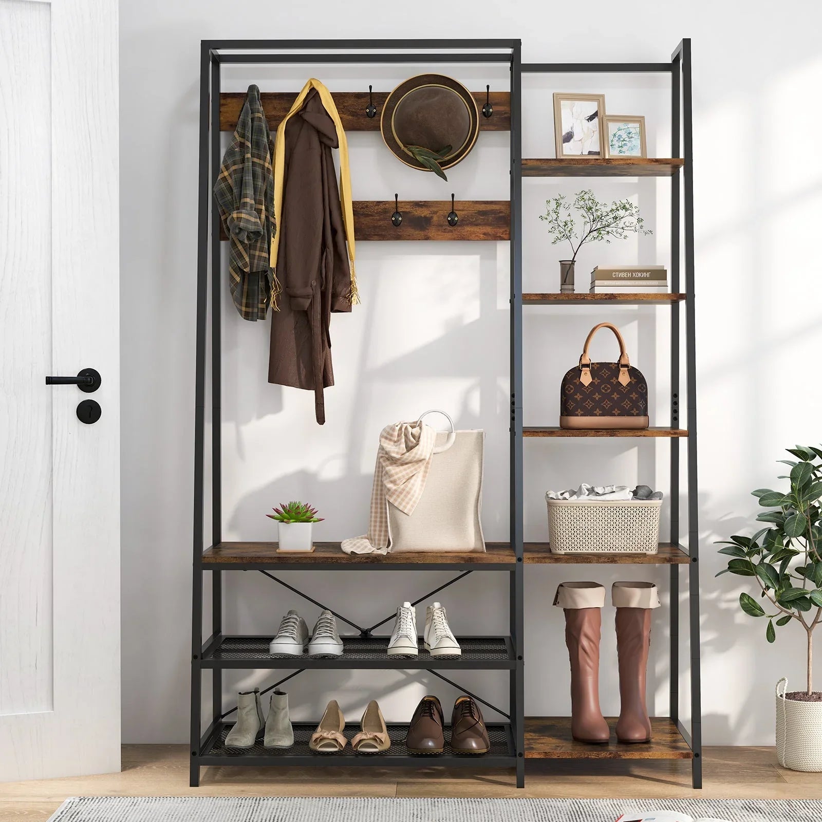 Entryway Hall Tree and Shoe Bench - House Of Avana