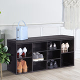 Shoe Storage Bench, Entryway Bench with Storage, 3-Tier Shoe Rack Bench 10 Cubbies Adjustable Shelves Shoe Organizer Shelf for Hallway Front Door Living Room Bedroom House Of Avana