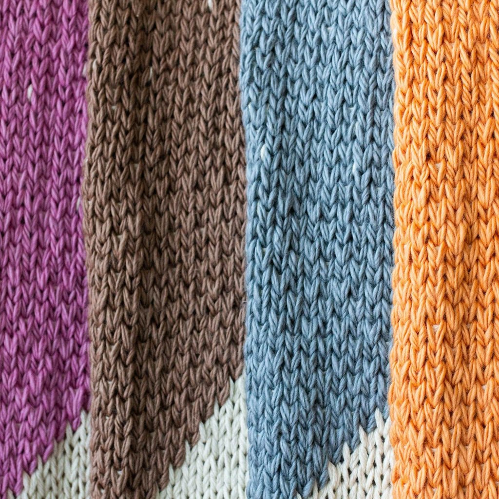 Hand-knitted Merino Wool Heart Throw Blanket, side view - House Of Avana