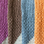 Hand-knitted Merino Wool Heart Throw Blanket, side view - House Of Avana