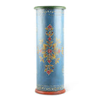 Handcrafted Hand-painted Blue Wooden Umbrella Stand
