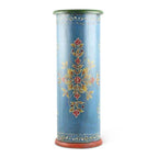 Handcrafted Hand-painted Blue Wooden Umbrella Stand