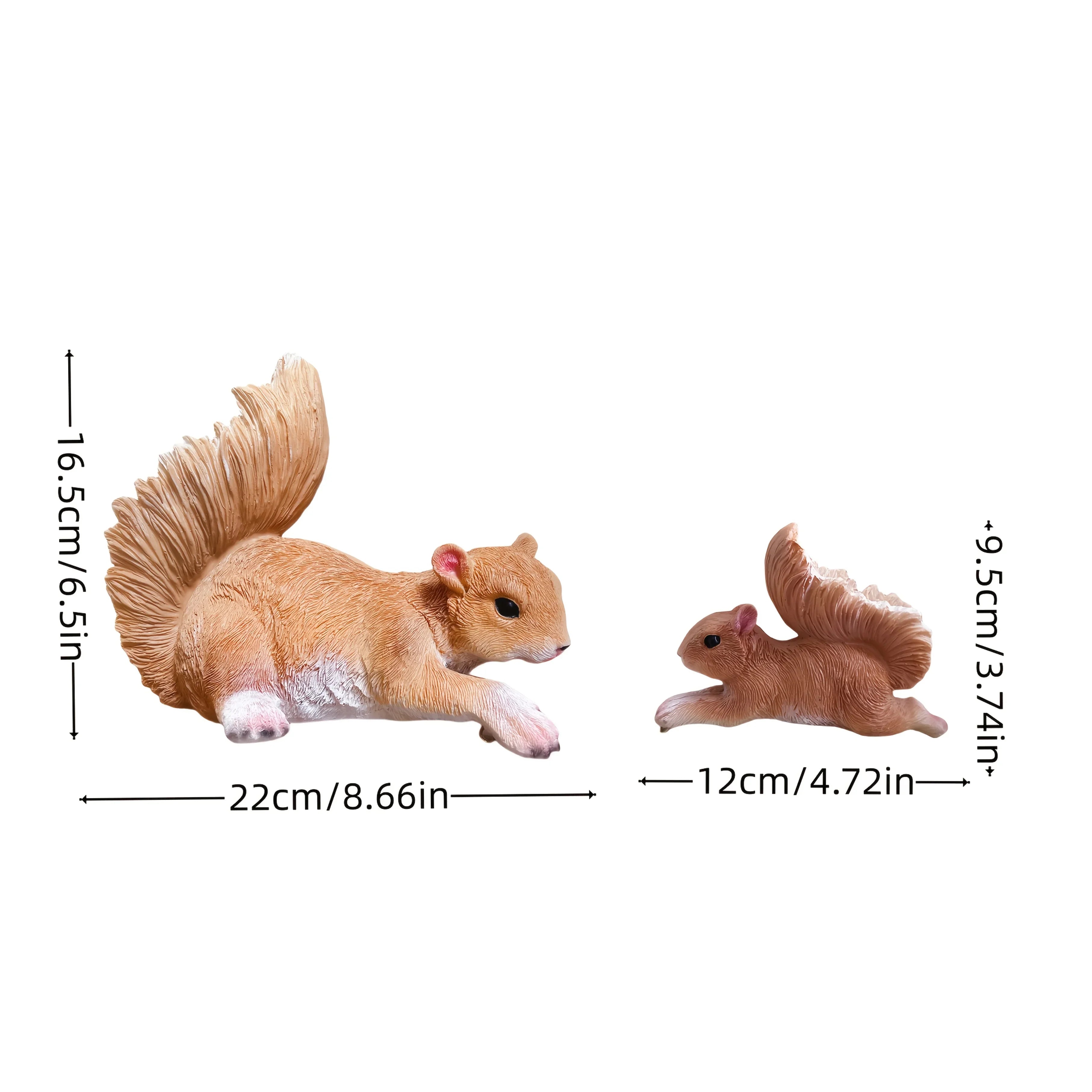 Realistic Mom & Squirrels Climbing Decoration - Brown Wildlife Statues, Resin Tabletop or Garden Decor - No Electricity Needed, Mother's Day Gift for Home, Patio, Yard - Easy-Clean Outdoor/Indoor Decoration, Squirrel Gifts, P House Of Avana