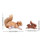 Realistic Mom & Squirrels Climbing Decoration - Brown Wildlife Statues, Resin Tabletop or Garden Decor - No Electricity Needed, Mother's Day Gift for Home, Patio, Yard - Easy-Clean Outdoor/Indoor Decoration, Squirrel Gifts, P House Of Avana [[SKU:HOA-GSC-011]]