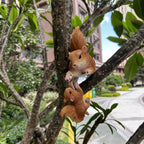 Realistic Mom & Squirrels Climbing Decoration - Brown Wildlife Statues, Resin Tabletop or Garden Decor - No Electricity Needed, Mother's Day Gift for Home, Patio, Yard - Easy-Clean Outdoor/Indoor Decoration, Squirrel Gifts, P House Of Avana [[SKU:HOA-GSC-011]]