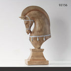 Wooden Horse Figurine Handcrafted with Intricate Details, top view - House Of Avana