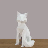 Modern Geometric Fox Sculpture Statue B - Large