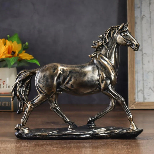 Handcrafted Running Horse Statue - House Of Avana