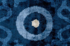 Handmade Blue Medallion Design Throw Pillow - 16x24 inch, Vegetable Dyed with Premium Down Feather Insert Canvello