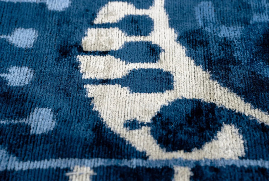 Handmade Blue Medallion Design Throw Pillow - 16x24 inch, Vegetable Dyed with Premium Down Feather Insert Canvello