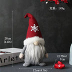 Three Items, Festive Ornaments, Imaginative Hooded Dolls Without Faces, Holiday Gnome Santa Figures, Christmas Adornments, Seasonal Decorations, Scene Embellishments, Home Decor, Window Displays, Festive Party Decorations. House Of Avana [[SKU:HOA-XMS-054]]