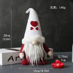 Three Items, Festive Ornaments, Imaginative Hooded Dolls Without Faces, Holiday Gnome Santa Figures, Christmas Adornments, Seasonal Decorations, Scene Embellishments, Home Decor, Window Displays, Festive Party Decorations. House Of Avana [[SKU:HOA-XMS-054]]