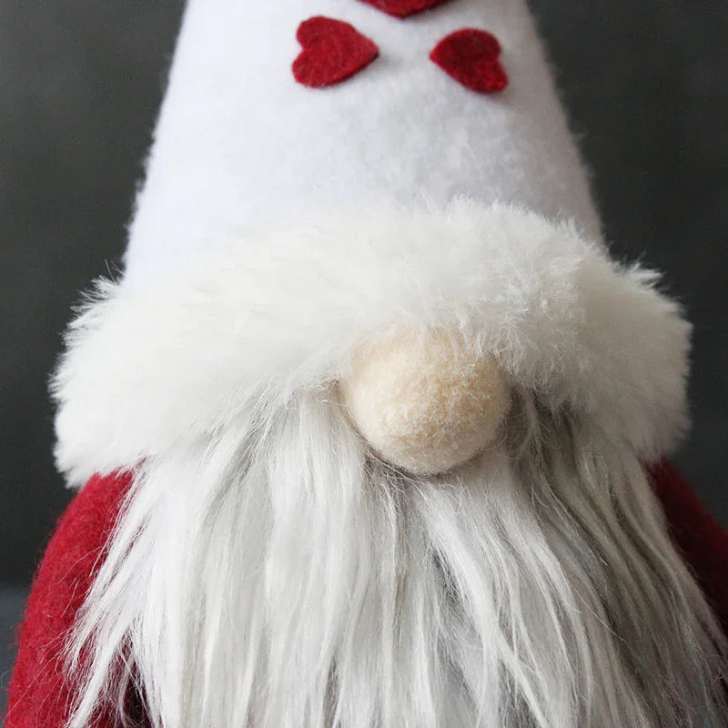 Three Items, Festive Ornaments, Imaginative Hooded Dolls Without Faces, Holiday Gnome Santa Figures, Christmas Adornments, Seasonal Decorations, Scene Embellishments, Home Decor, Window Displays, Festive Party Decorations. House Of Avana [[SKU:HOA-XMS-054]]