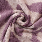 Handmade Ikat Silk Velvet Throw Pillow - 16x24, Lavender and Cream Luxury Cushion with Down Feather Insert Canvello