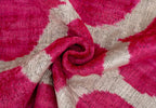 Handmade Pink Geometric Design Throw Pillow - 16x24 inch, Vegetable Dyed with Premium Down Feather Insert Canvello