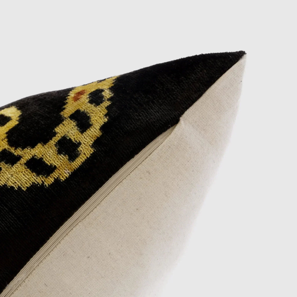 Handmade Silk Velvet Leopard Print Throw Pillow - 16x24, Bold Exotic Design with Down Feather Insert Canvello