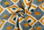 Handmade Throw Pillow Cover & Feather Insert | Orange Gray Pillow | Soft Throw Pillow| Luxury Decorative for Couch | 16 x 24 in Canvello