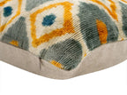 Handmade Throw Pillow Cover & Feather Insert | Orange Gray Pillow | Soft Throw Pillow| Luxury Decorative for Couch | 16 x 24 in Canvello