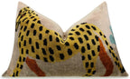 Handmade Velvet Lumbar Pillow with Yellow and Black Cheetah Design - High-quality 16x24 Inch Decorative... - House Of Avana