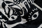 Handmade Velvet Throw Pillow with Black and White Abstract Eye Design - High-quality 20x20 Inch... - House Of Avana