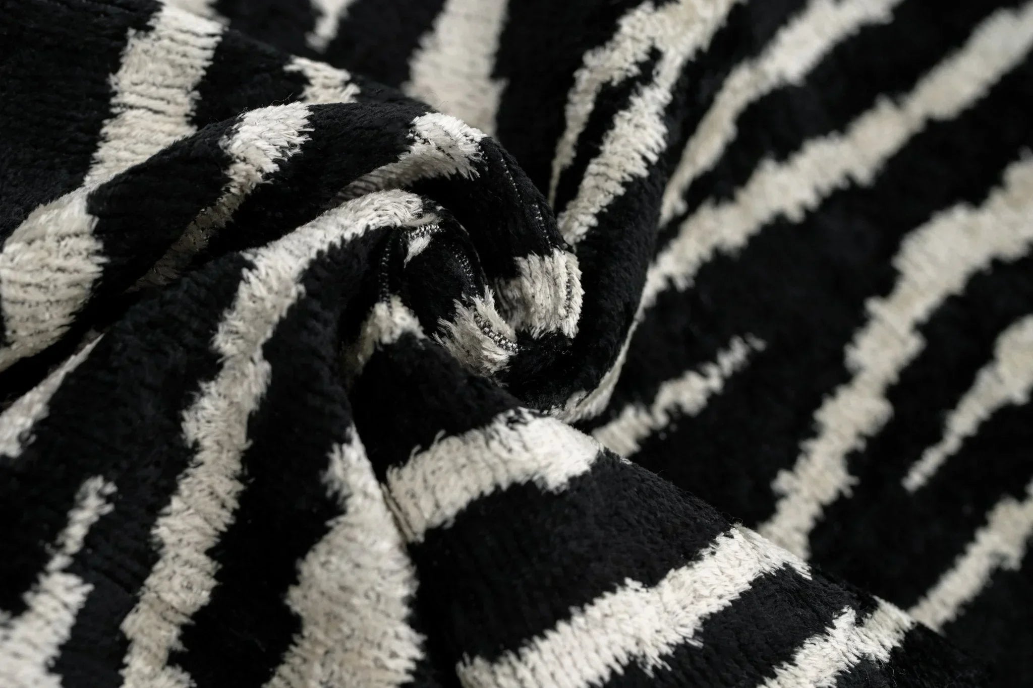 Handmade Velvet Throw Pillow with Black and White Zebra Print Design - High-Quality 20x20 Inch Decorative Accent with Premium Down Feather Insert Canvello