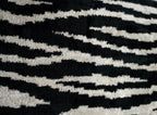 Handmade Velvet Throw Pillow with Black and White Zebra Print Design - High-Quality 20x20 Inch Decorative Accent with Premium Down Feather Insert Canvello