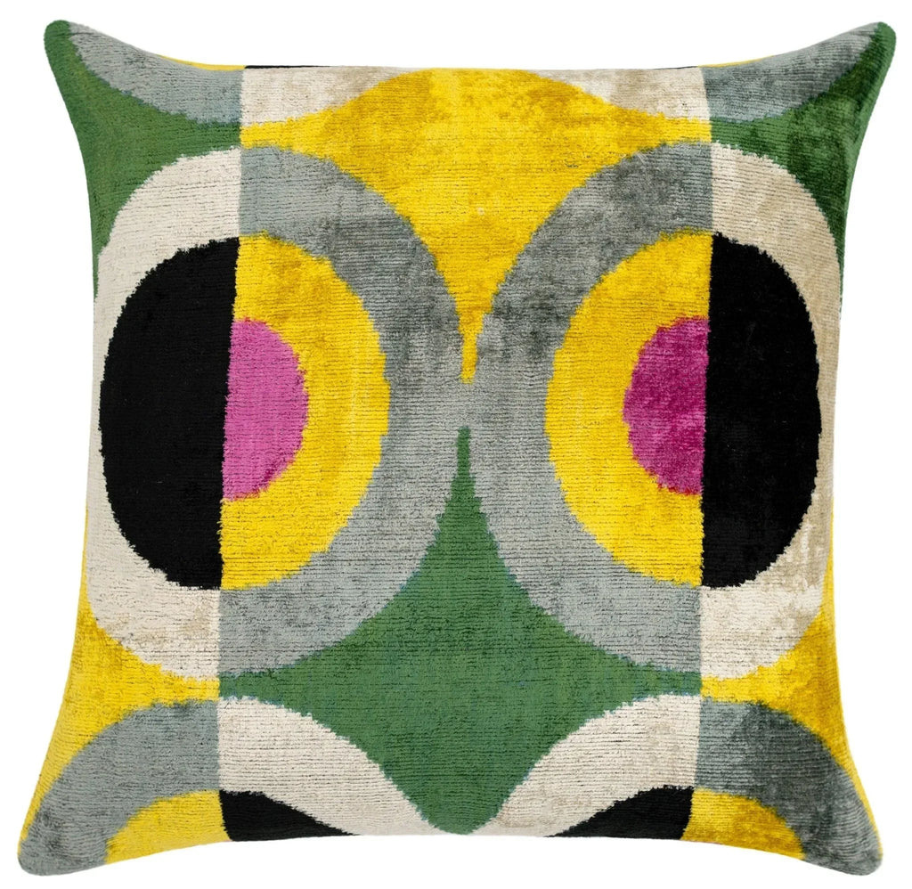 Handmade Velvet Throw Pillow with Modern Abstract Design - High-quality 20x20 Inch Decorative Accent... - House Of Avana