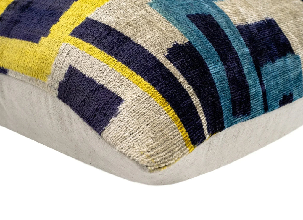 Handmade Velvet Throw Pillow with Modern Geometric Design - High-quality 20x20 Inch Decorative Accent... - House Of Avana