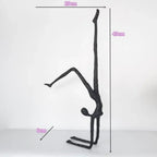 Abstract Sculpture - Modern Iron Dancer | Iron Figure Sculpture | texture detail | Abstract home decor | House of Avana