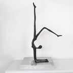 Abstract Sculpture - Modern Iron Dancer | Iron Figure Sculpture | side view | Abstract home decor | House of Avana