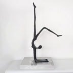 Abstract Sculpture - Modern Iron Dancer | Iron Figure Sculpture | angle view | Abstract home decor | House of Avana
