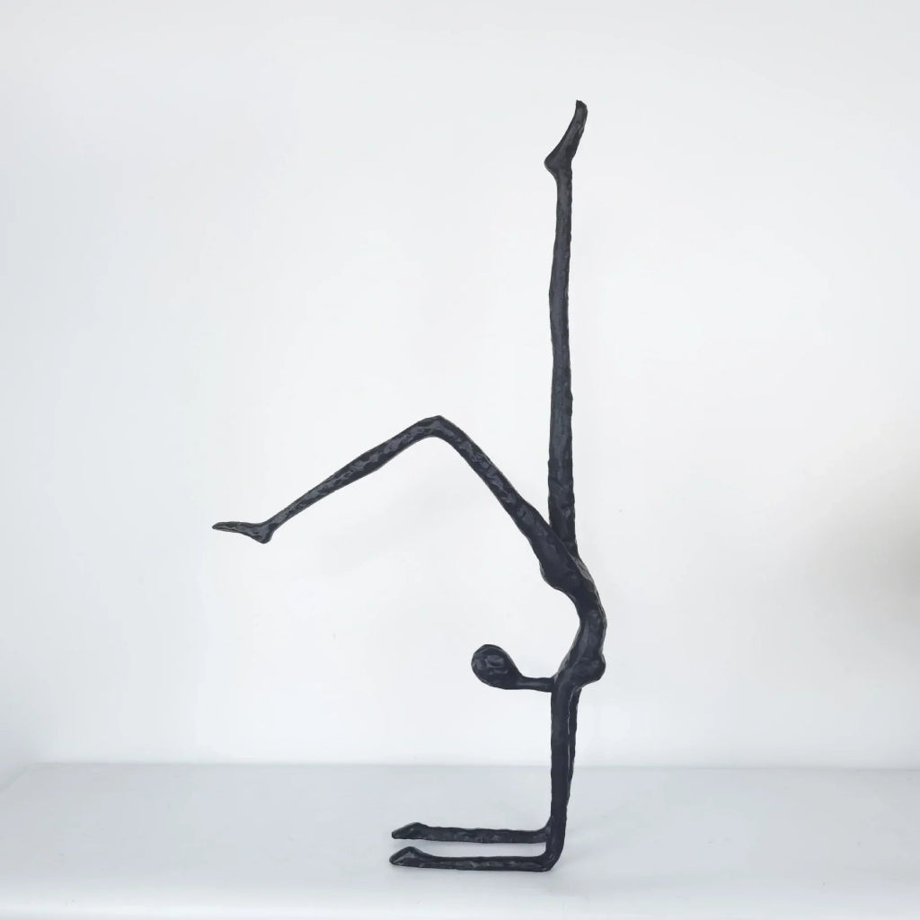 Abstract Sculpture - Modern Iron Dancer | Iron Figure Sculpture | top view | Abstract home decor | House of Avana