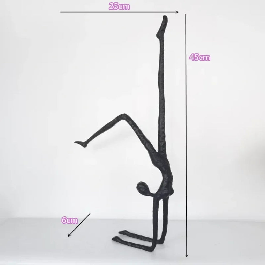 Abstract Sculpture - Modern Iron Dancer | Iron Figure Sculpture | close-up | Abstract home decor | House of Avana