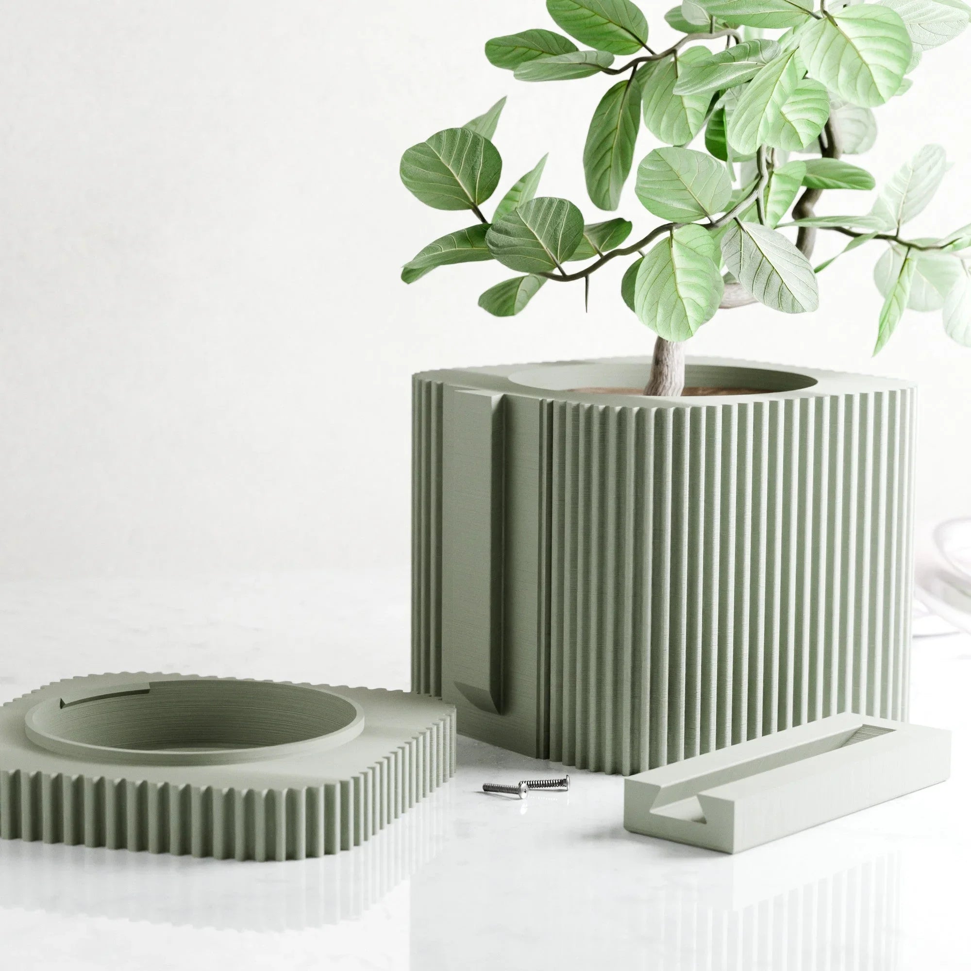 Hanging Box Planter, side view - House Of Avana