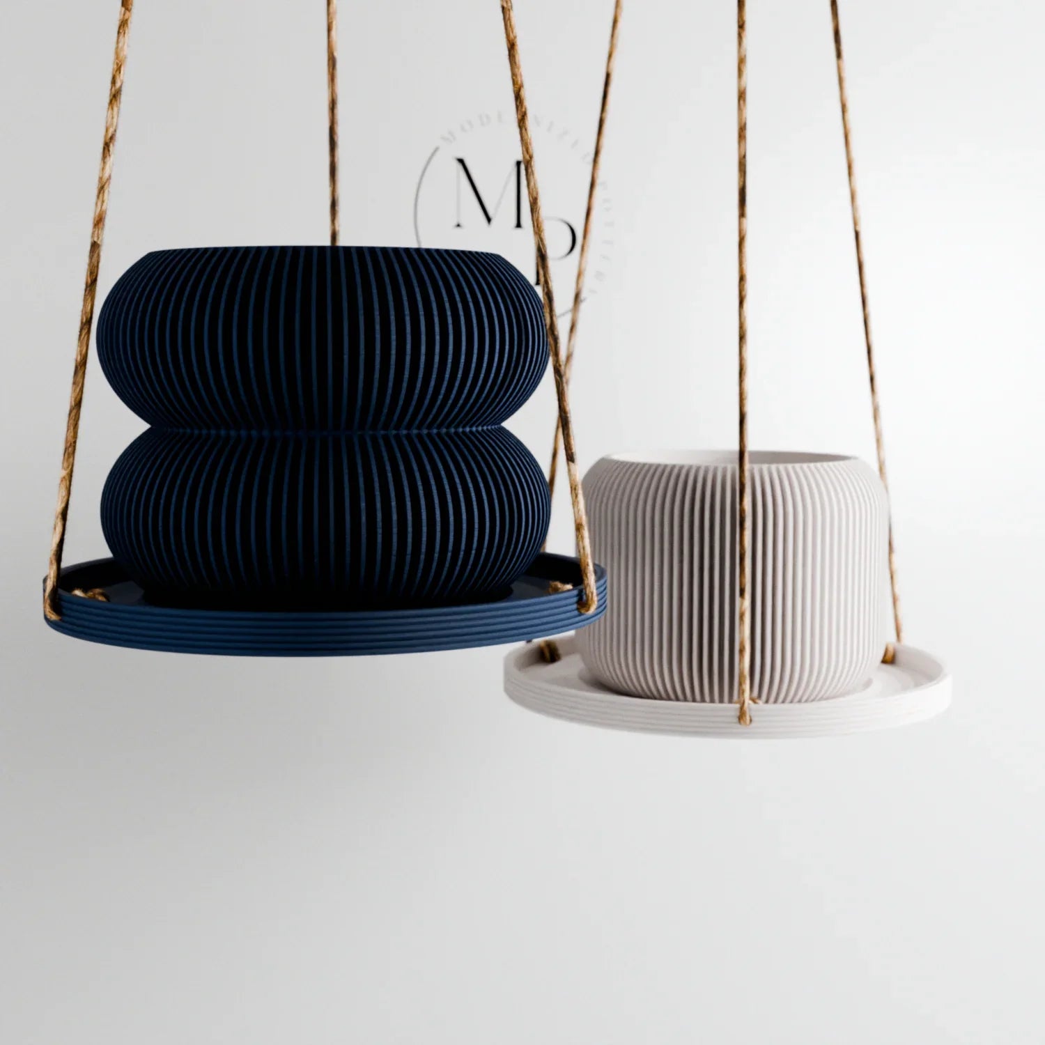 Hanging Plant Pot Tray | Puddle, top view - House Of Avana