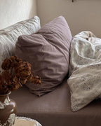 Hannah Vintage Floral Braids Cotton Bedding Set / White Ever Lasting