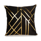 Retro Style Gold Stamped Cushion Cover