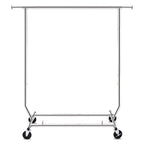 Heavy Duty Metal Clothing Garment Rack with Lockable Wheels - 250 lbs. Capacity