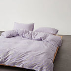 Henry Striped Buttoned Bedding Set / Blue Ever Lasting