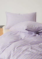 Henry Striped Buttoned Bedding Set / Blue Ever Lasting