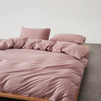 Henry Striped Buttoned Bedding Set / Blue Ever Lasting